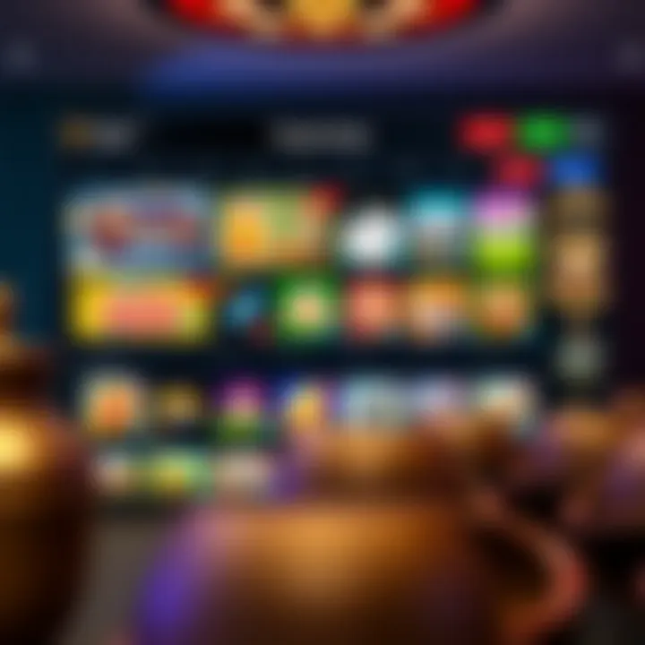 Overview of Royal Reels Online Casino Interface Royal Reels Online Casino homepage displaying various slot games and colorful banners