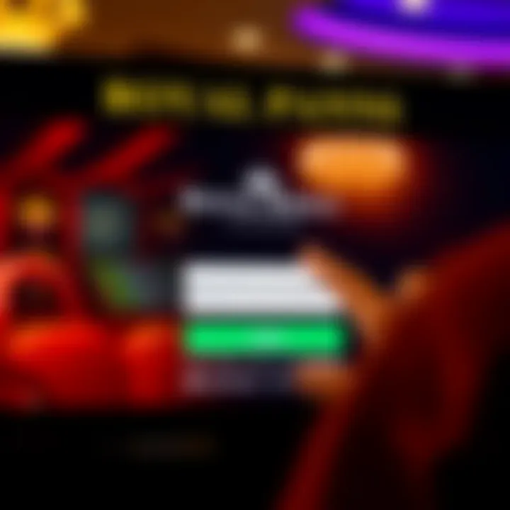 User entering secure login credentials on Royal Reels online casino website