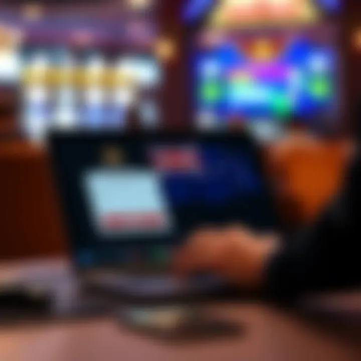 User logging into Royal Reels platform on a laptop with Australian flag visible
