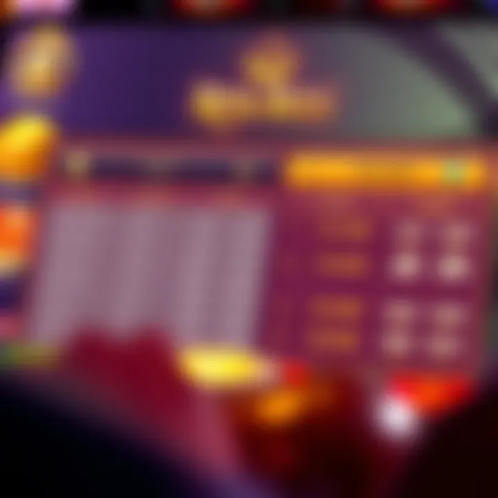 Online casino interface showing payout options and balance details