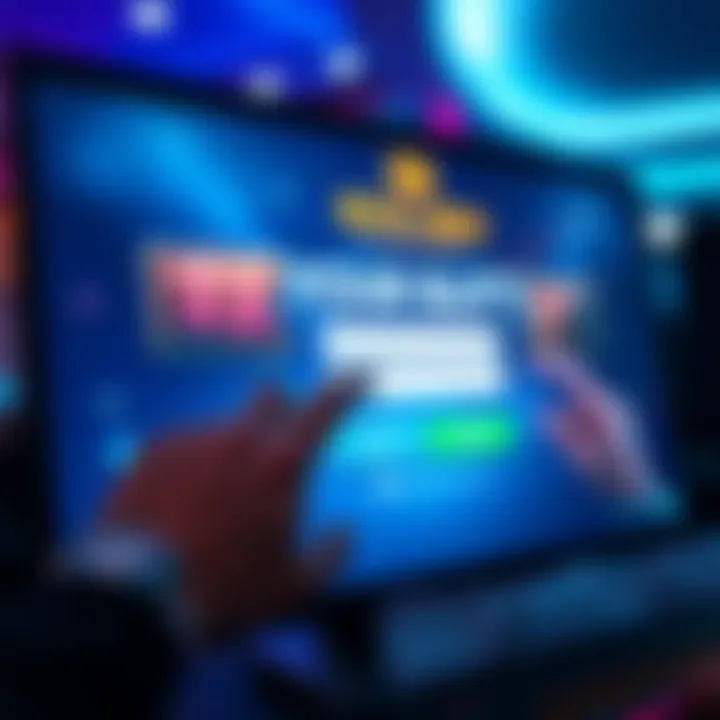 User entering login credentials on Royal Reels online casino platform
