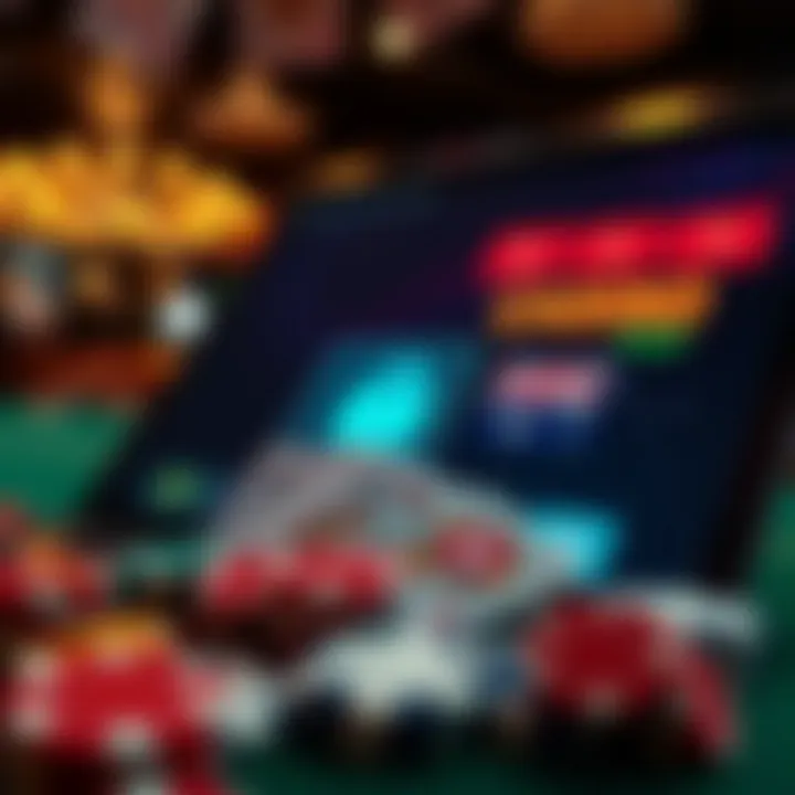 Illustration of secure online transaction with Australian currency and casino chips