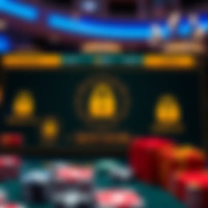 Trusted and Secure Digital Casino Environment Secure online casino platform with icons representing encryption, safe deposits, and responsible gaming