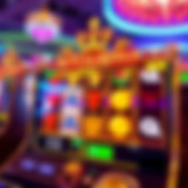 Royal Reels slot game interface showing reels with various symbols on a vibrant background
