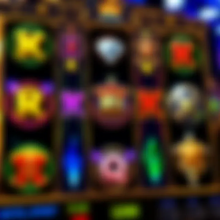 Colorful reels of an online slot game featuring classic royal symbols and sparkling gems