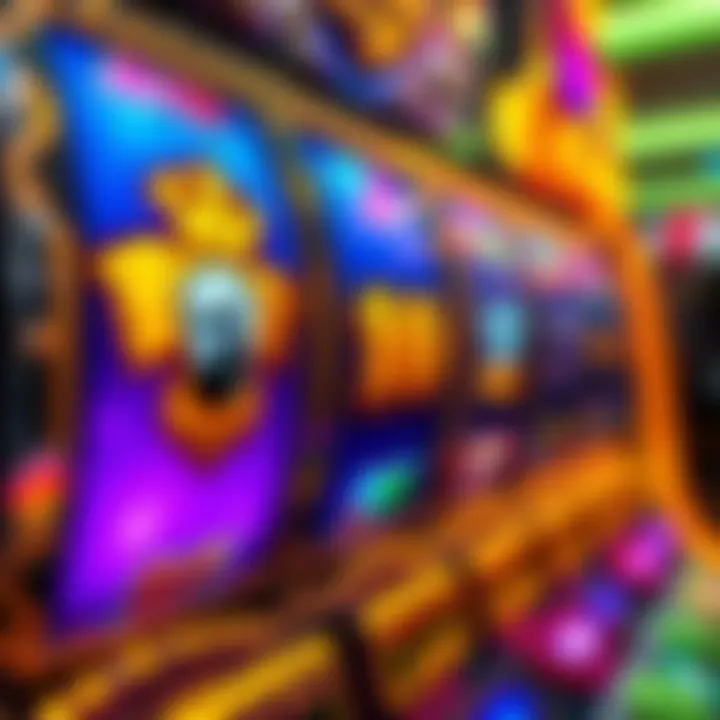 Colorful slot machine reels displaying various royal-themed symbols and glowing effects