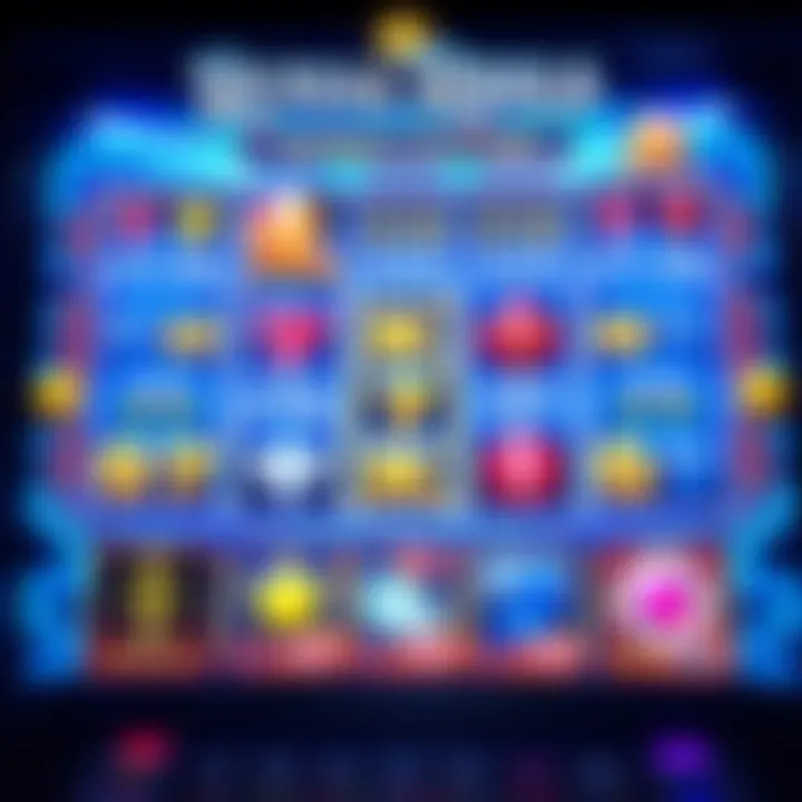 Online slot machine interface showing payout results and winning symbols