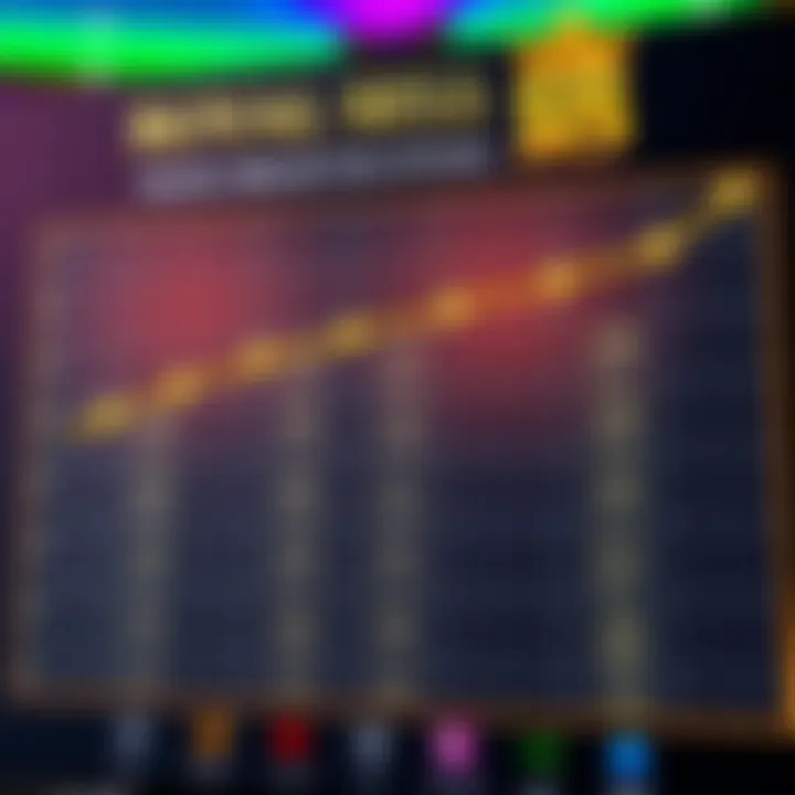 Graph illustrating payout percentages and betting options available in Royal Reels slot