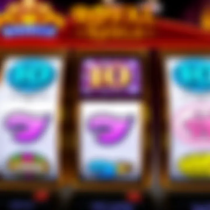 Colorful slot machine reels with symbols representing a bonus round activation