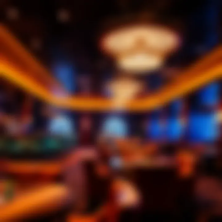 Luxurious casino interior highlighting exclusive VIP lounge area with elegant seating and ambient lighting