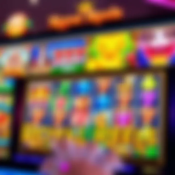 Overview of Royal Reels Game Variety and Interface Colorful slot machine interface displaying diverse game themes and vibrant symbols