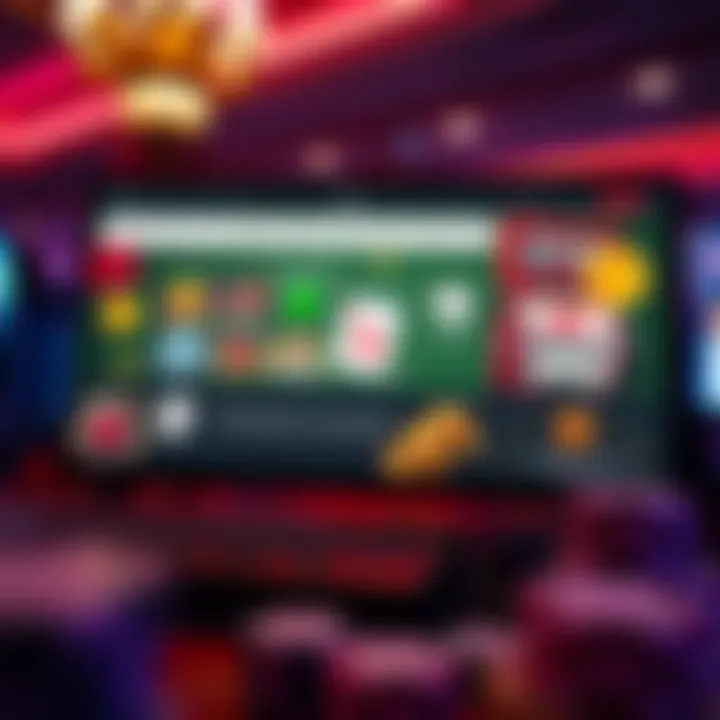 Safe gambling concept with secure website interface and responsible gaming icons