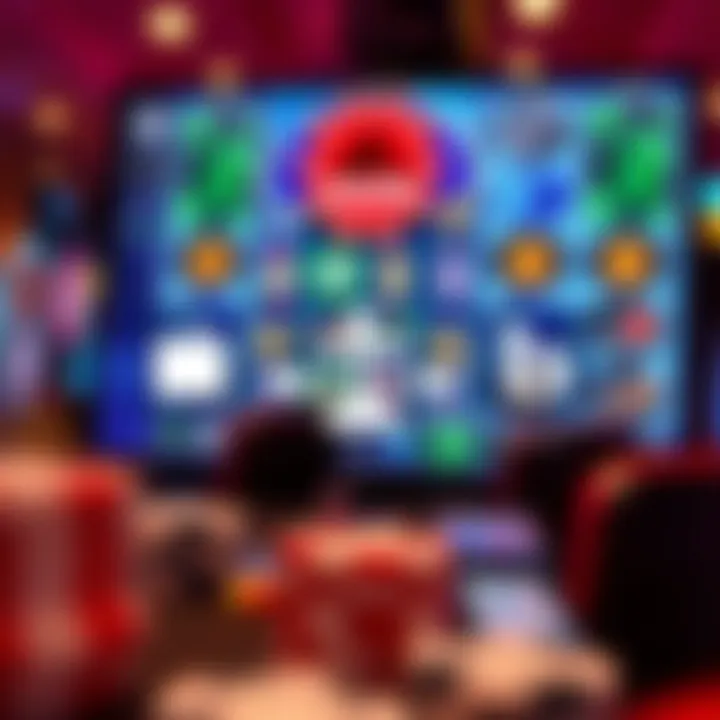 Digital representation of responsible gaming with icons symbolizing balance and control