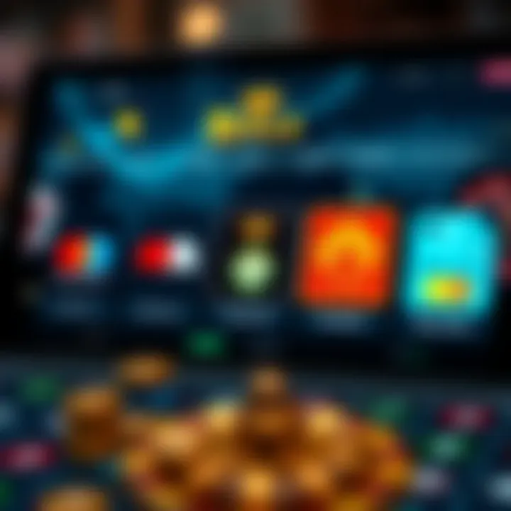 Overview of Payment Methods for Royal Reels Deposit Various payment methods icons including credit cards and e-wallets on a digital casino platform