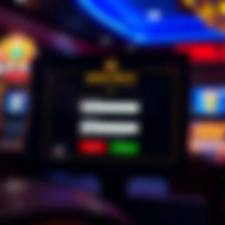 Login screen with secure fields for username and password entry