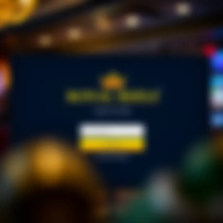 User interface displaying login screen of Royal Reels platform with secure password entry