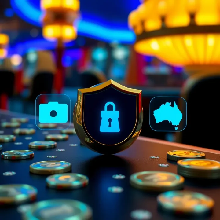 Secure digital payment icons representing fast and safe transactions for Australian casino players