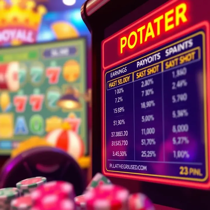 Chart showing payout percentages and strategy tips for online slot gaming