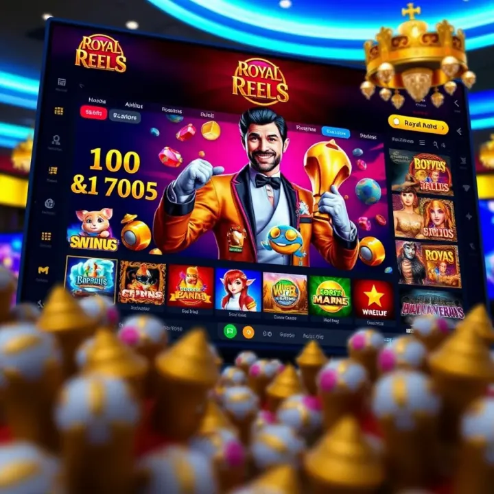 Royal Reels 9 website homepage showcasing a vibrant game selection and user-friendly navigation