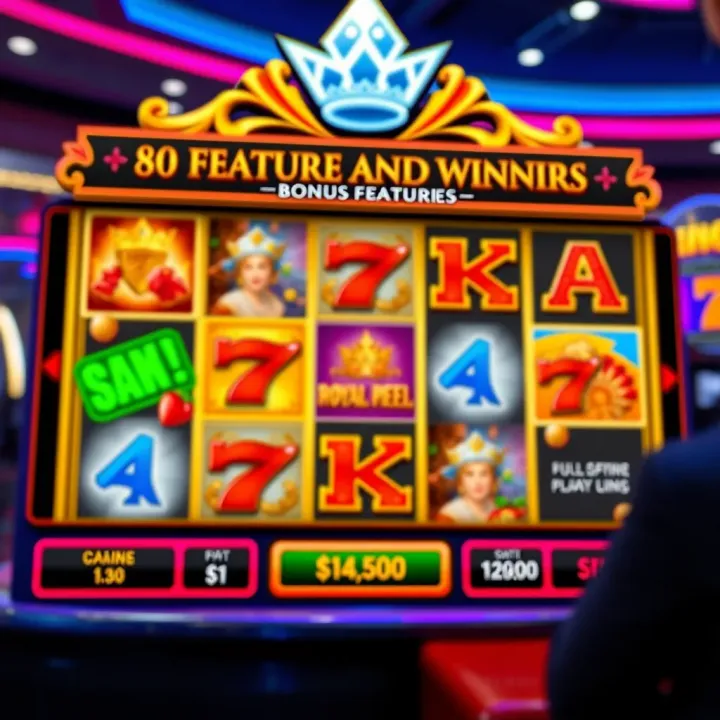 Game interface highlighting bonus features and player strategy tips for Royal Reels X