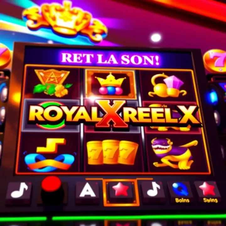 Colorful slot game reels showcasing Royal Reels X vibrant symbols and winning paylines