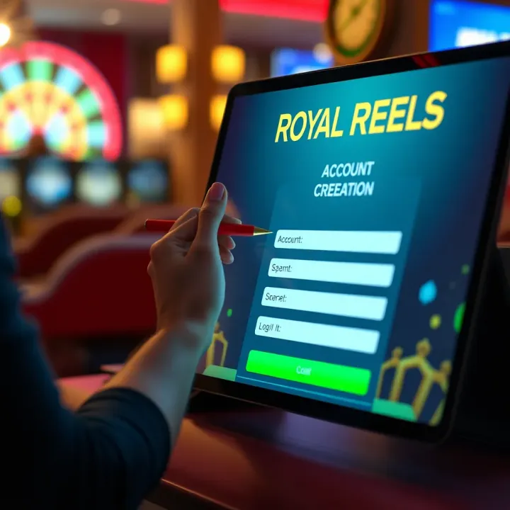 User creating an account by entering details on a digital casino registration form