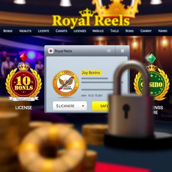 Secure online casino interface displaying license and safety badges