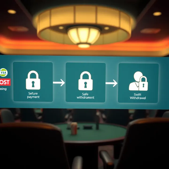Secure Payments and Fast Withdrawals at Royal Reels Safe transaction flow depicting secure payment and swift withdrawal options
