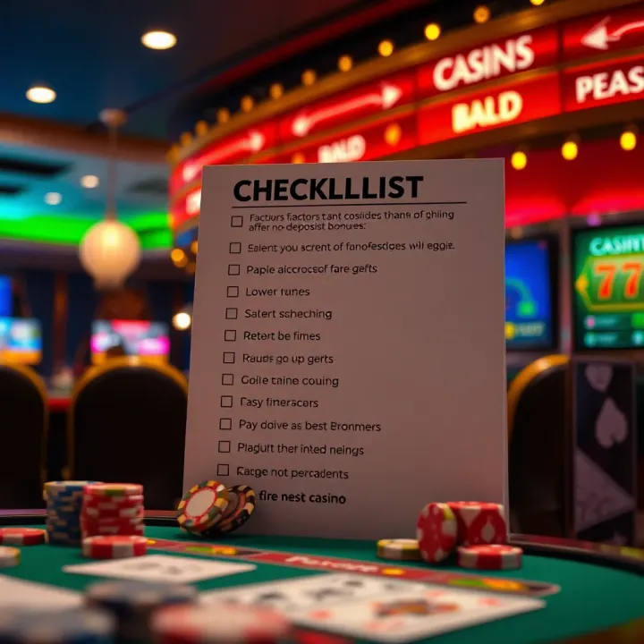 Checklist of factors to consider when choosing online casinos with free bonus offers