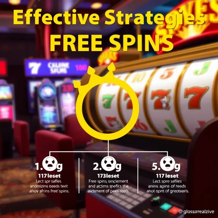 Graphic illustrating strategies to maximize benefits from free spins in Royal Reels slot games