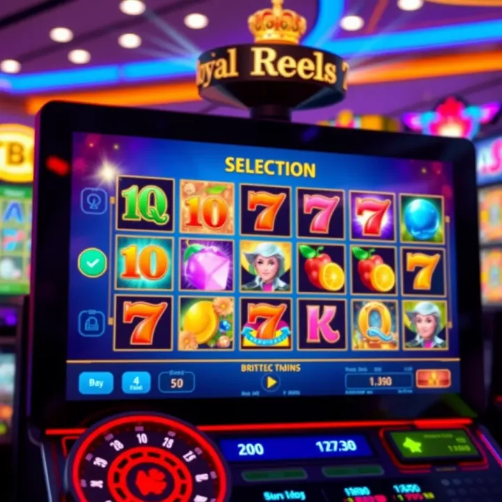 Online casino interface showcasing slot machine options and vibrant graphics