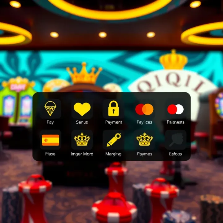 Secure payment options available on Royal Reels platform with icons representing different methods