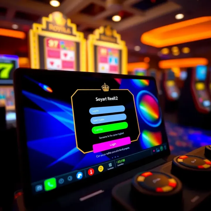 User interface showing secure login screen on Royal Reels 22 casino platform