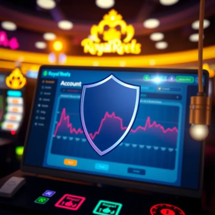 Visual representation of account security featuring a shield icon over a digital account dashboard