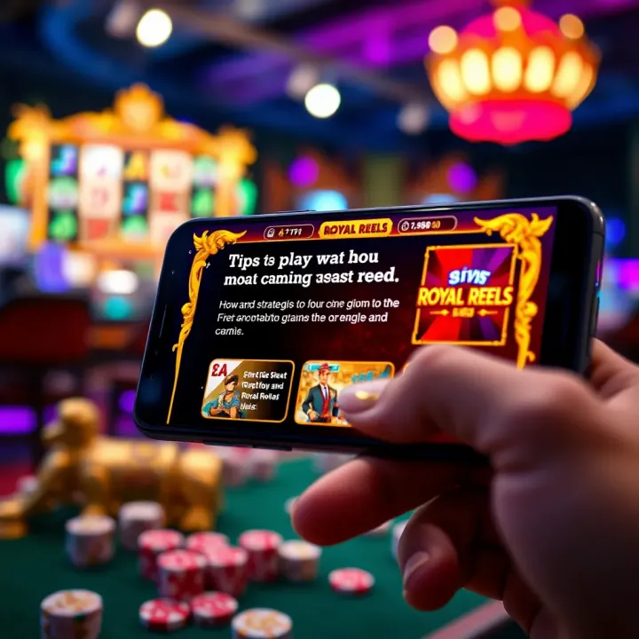 Enhancing Royal Reels Experience on Android Tips and strategies displayed on a smartphone screen to enhance Royal Reels gaming experience