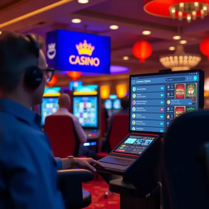Secure Payments and Responsive Support at Royal Reels AU Secure payment options and customer support chat on an online casino platform