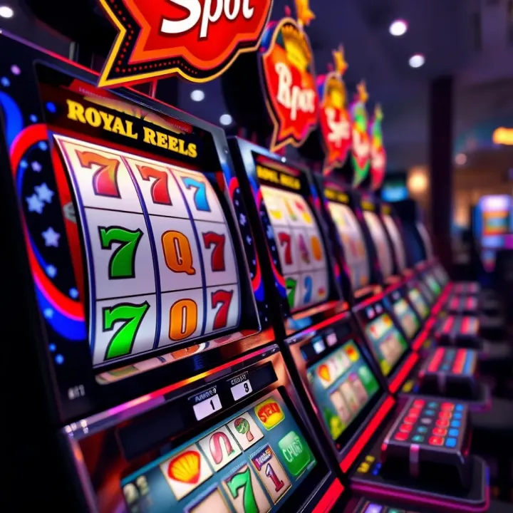 Colorful slot machine reels displaying various symbols in an Australian casino