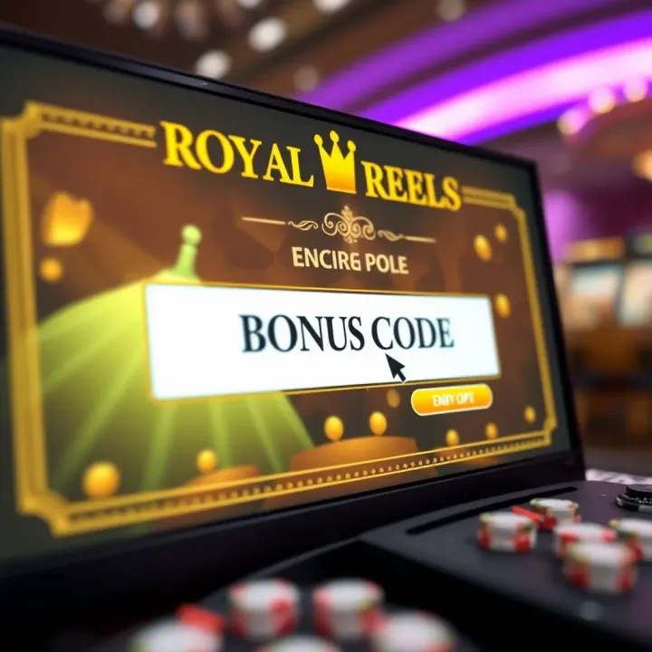 Digital interface showing bonus code entry on an online casino platform