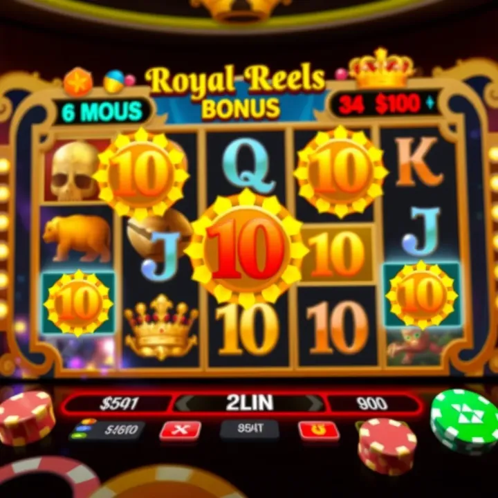 Royal Reels Gameplay Featuring Bonus Rounds and Winning Patterns Gameplay screen highlighting bonus features and winning combinations on Royal Reels
