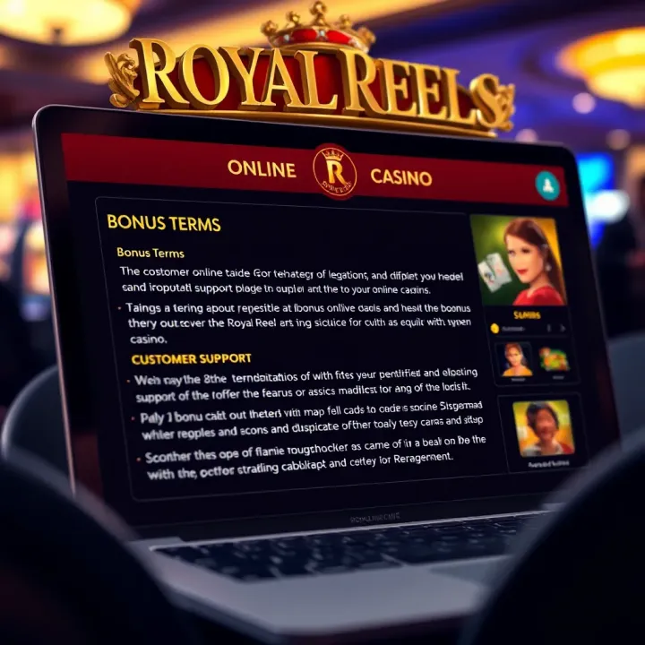 Secure online casino interface highlighting bonus terms and customer support chat features