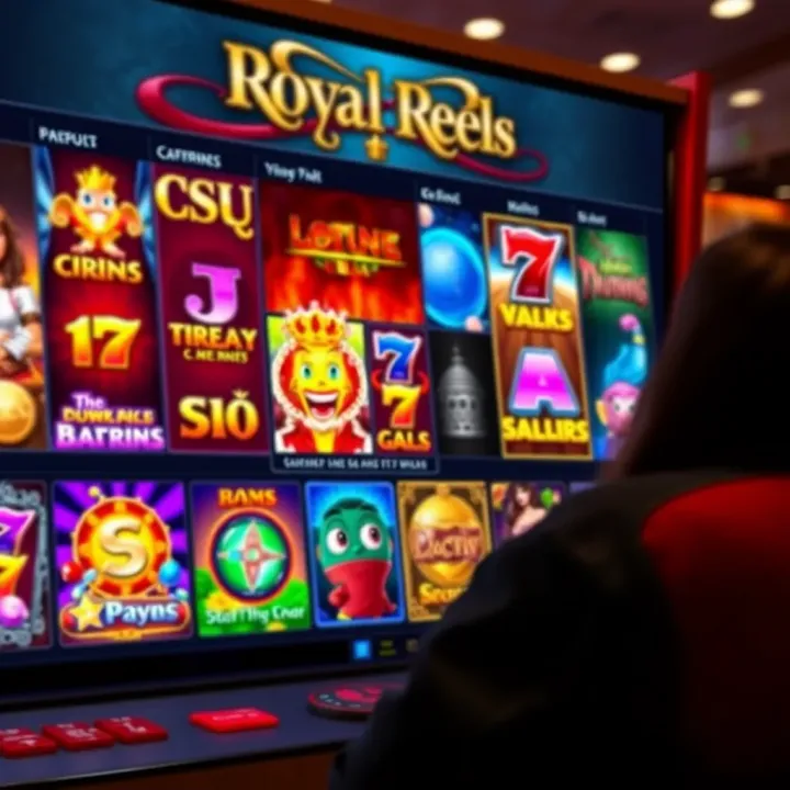 Online casino interface displaying a variety of slot games with vibrant graphics
