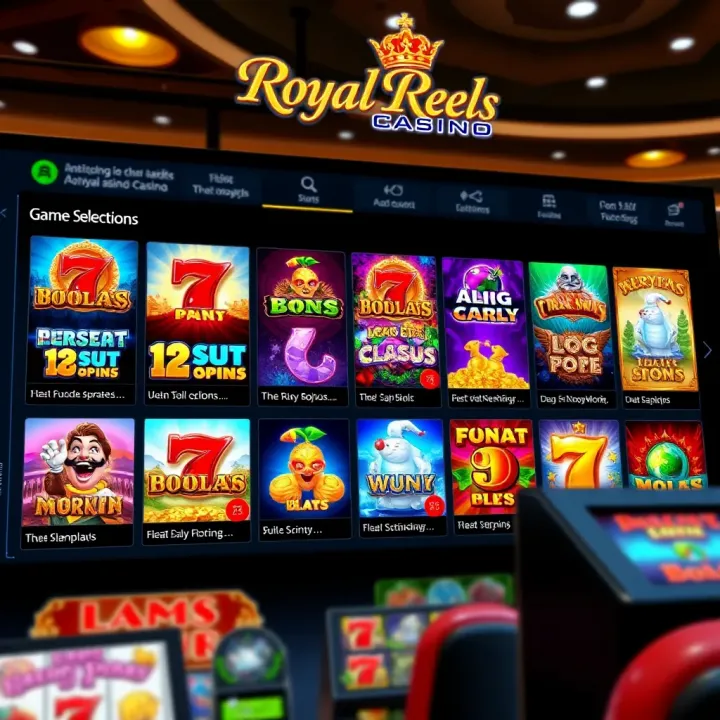 Royal Reels Casino online interface showing a variety of slot games suitable for Australian players
