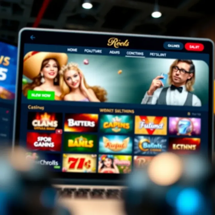 Screenshot of Royal Reels casino homepage showing game selection and user interface