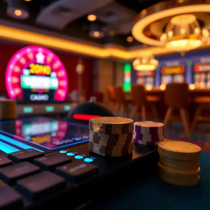 Secure online casino payment methods with digital transaction icons