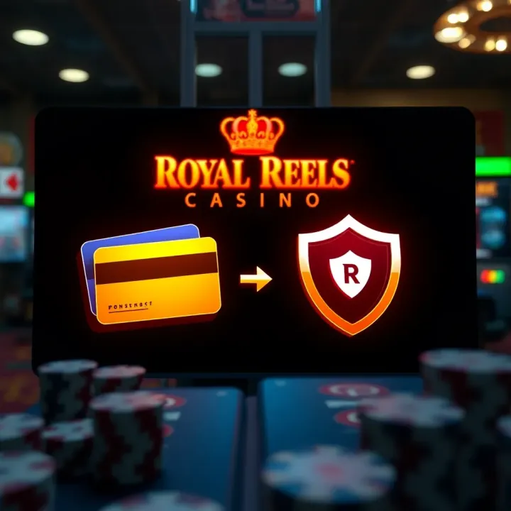 Payment Security and Options at Royal Reels Casino Secure online payment options illustrated with credit card and shield icons