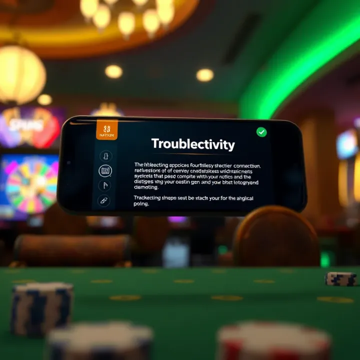 Connectivity Troubleshooting on Mobile Device for Game Access Mobile device displaying connectivity troubleshooting options for game access