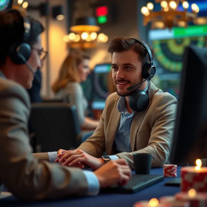 Royal Reels Customer Support Through Online Chat Customer support agent assisting a player through online chat