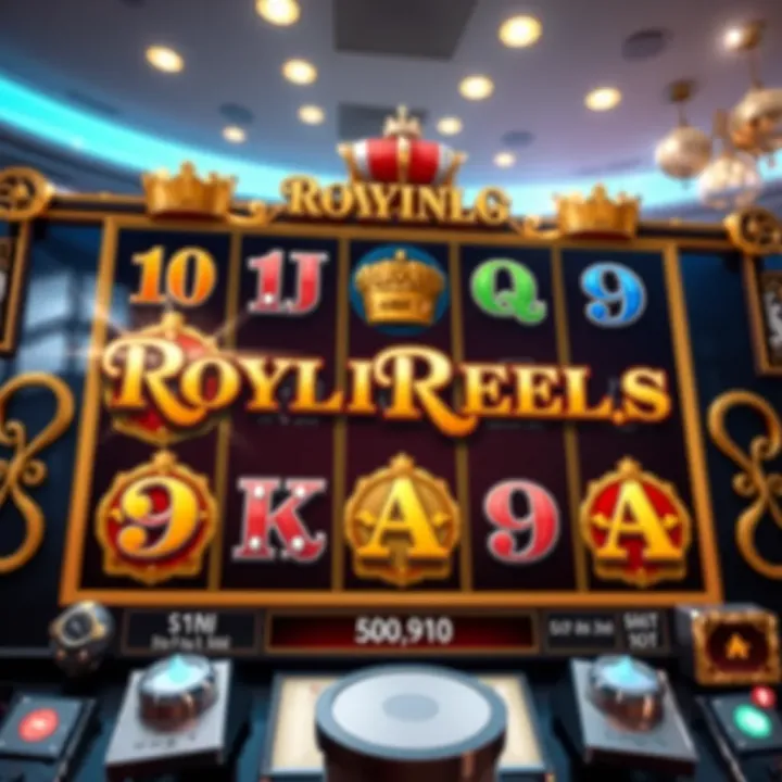 Screenshot of the Royal Reels demo slot interface showing reels and symbols