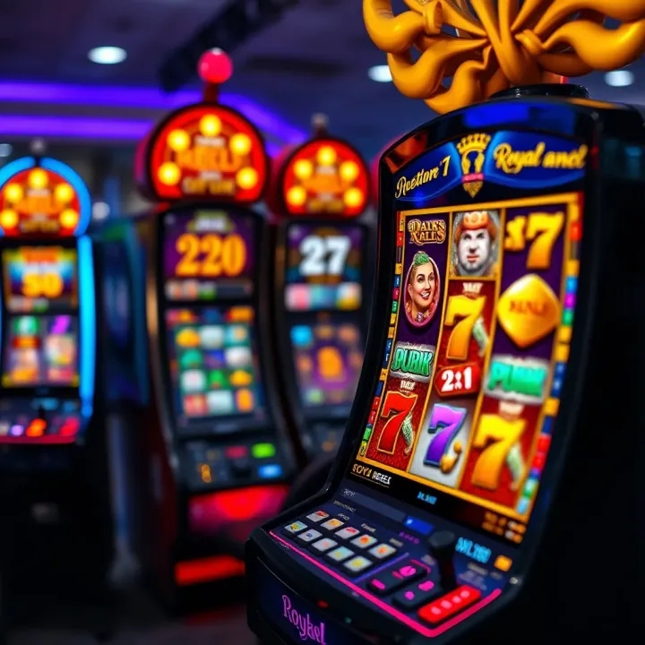 Depiction of a digital slot machine highlighting games eligible for free chip use