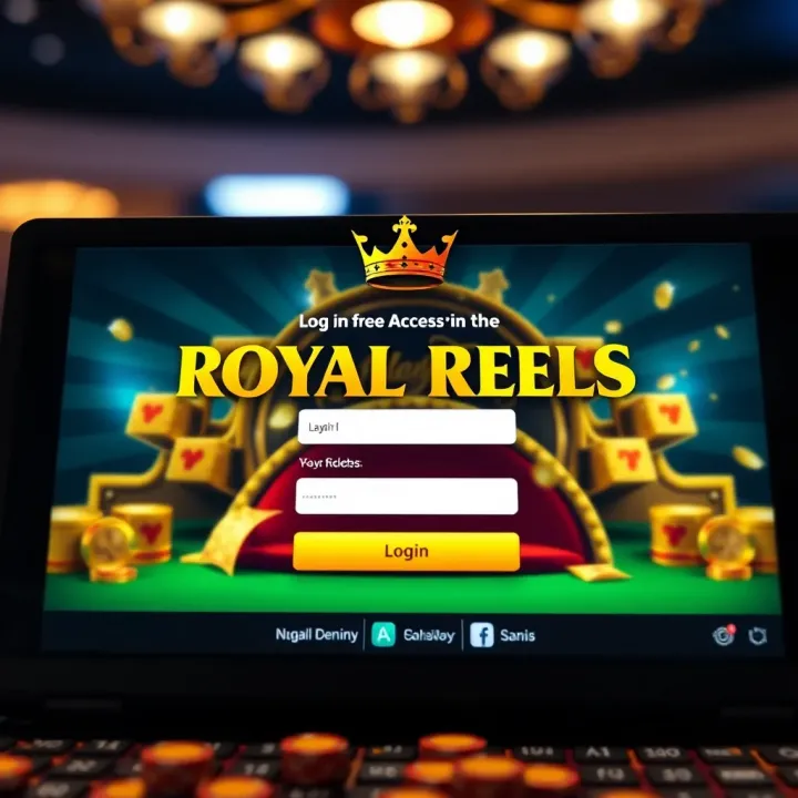 Accessing the Royal Reels Login Page User interface showing login fields on an online gaming platform